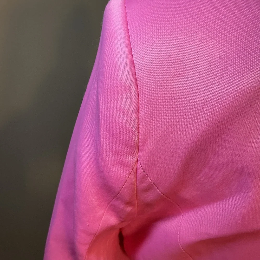 Zara Pink Cropped Blazer with Tie Detail - Picture 9 of 9